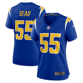 Junior Seau Los Angeles Chargers Women's Retired Game Jersey Royal