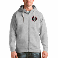 Toronto Raptors Antigua Logo Victory Full-Zip Hoodie Heathered Gray