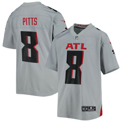 NFL Kyle Pitts Atlanta Falcons Youth Inverted Game Jersey - Gray