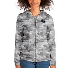 NHL San Jose Sharks Antigua Absolute Full-Zip Hoodie - Camo