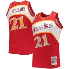 NBA Dominique Wilkins Atlanta Hawks 1986/87 Hardwood Classics NBA 75th Anniversary Diamond Swingman Jersey - Red