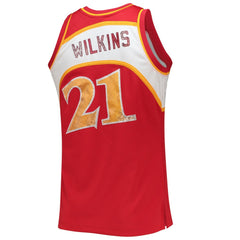 NBA Dominique Wilkins Atlanta Hawks 1986/87 Hardwood Classics NBA 75th Anniversary Diamond Swingman Jersey - Red