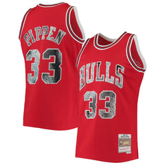 NBA Scottie Pippen Chicago Bulls 1997/98 Hardwood Classics NBA 75th Anniversary Diamond Swingman Jersey sale - Red
