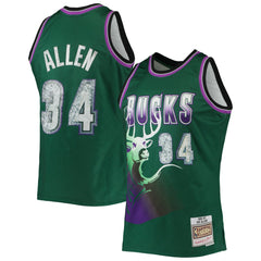 NBA Ray Allen Milwaukee Bucks 1996/97 Hardwood Classics NBA 75th Anniversary Diamond Swingman Jersey - Green