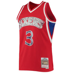 NBA Allen Iverson Philadelphia 76ers 1996/97 Hardwood Classics NBA 75th Anniversary Diamond Swingman Jersey - Red