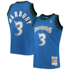 NBA Stephon Marbury Minnesota Timberwolves 1996/97 Hardwood Classics Swingman Jersey - Blue