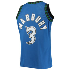 NBA Stephon Marbury Minnesota Timberwolves 1996/97 Hardwood Classics Swingman Jersey - Blue