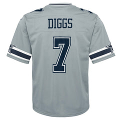 NFL Trevon Diggs Dallas Cowboys Youth Inverted Game Jersey - Silver