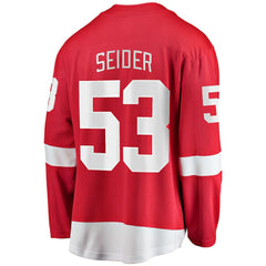NHL Moritz Seider Detroit Red Wings Fanatics Home Breakaway Player Jersey - Red