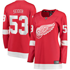 NHL Moritz Seider Detroit Red Wings Fanatics Women's Home Breakaway Player Jersey - Red