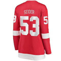 NHL Moritz Seider Detroit Red Wings Fanatics Women's Home Breakaway Player Jersey - Red