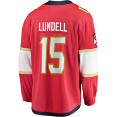 NHL Anton Lundell Florida Panthers Fanatics Home Breakaway Player Jersey - Red
