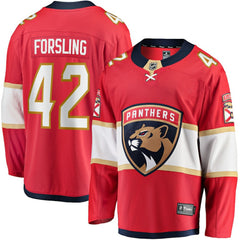 NHL Gustav Forsling Florida Panthers Fanatics Home Breakaway Player Jersey - Red
