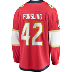 NHL Gustav Forsling Florida Panthers Fanatics Home Breakaway Player Jersey - Red