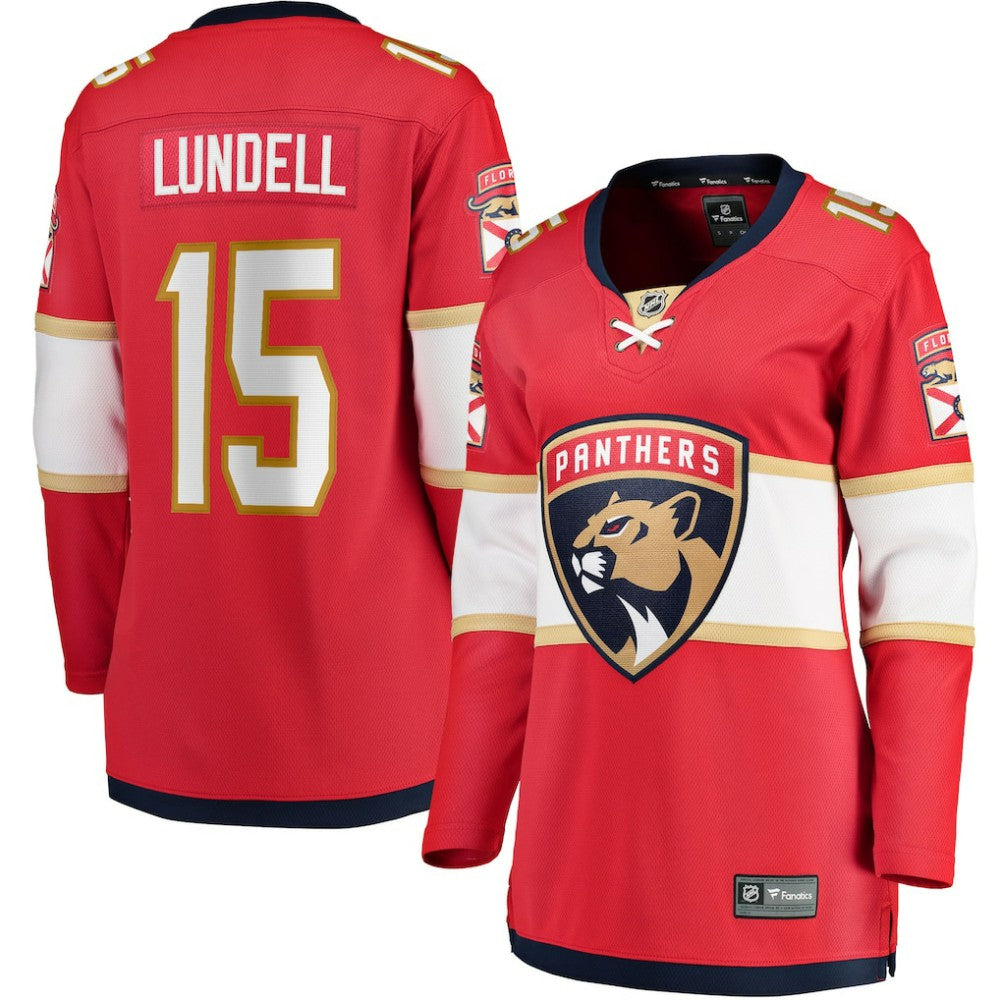 NHL Anton Lundell Florida Panthers Fanatics Women's Home Breakaway Player Jersey - Red