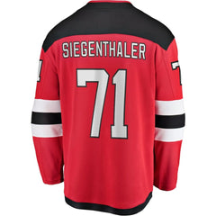 NHL Jonas Siegenthaler New Jersey Devils Fanatics Home Breakaway Player Jersey - Red