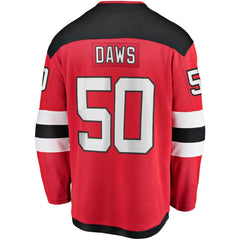 NHL Nico Daws New Jersey Devils Fanatics Home Breakaway Player Jersey - Red