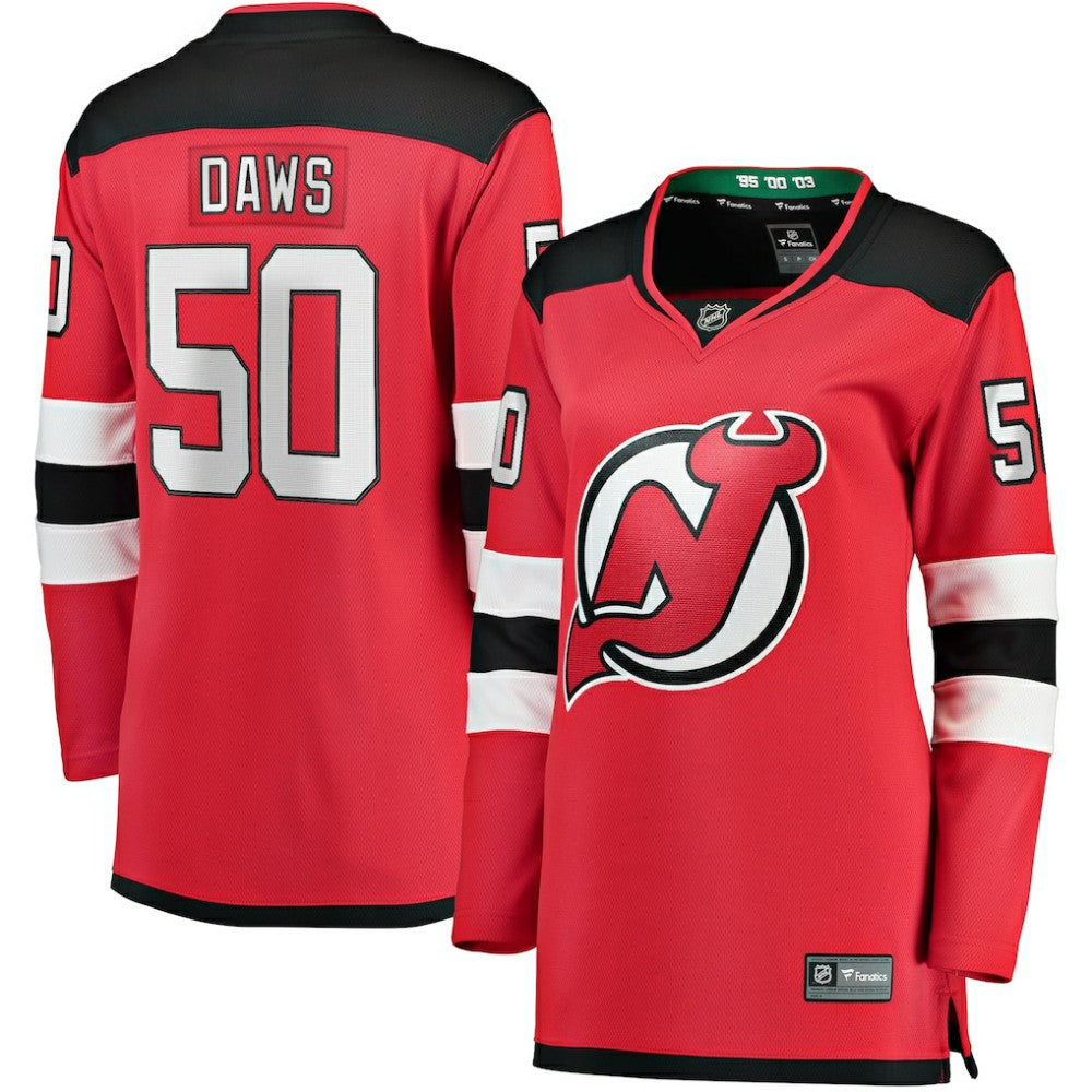 NHL Nico Daws New Jersey Devils Fanatics Women's Home Breakaway Player Jersey - Red