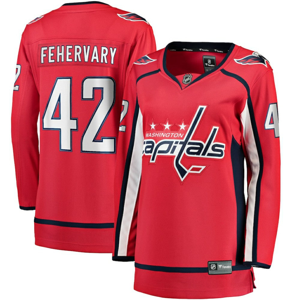 NHL Martin Fehervary Washington Capitals Fanatics Women's Home Breakaway Player Jersey - Red