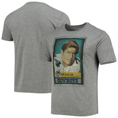 Bob Lilly Dallas Cowboys Name & Number Tri-Blend T-Shirt Heathered Gray