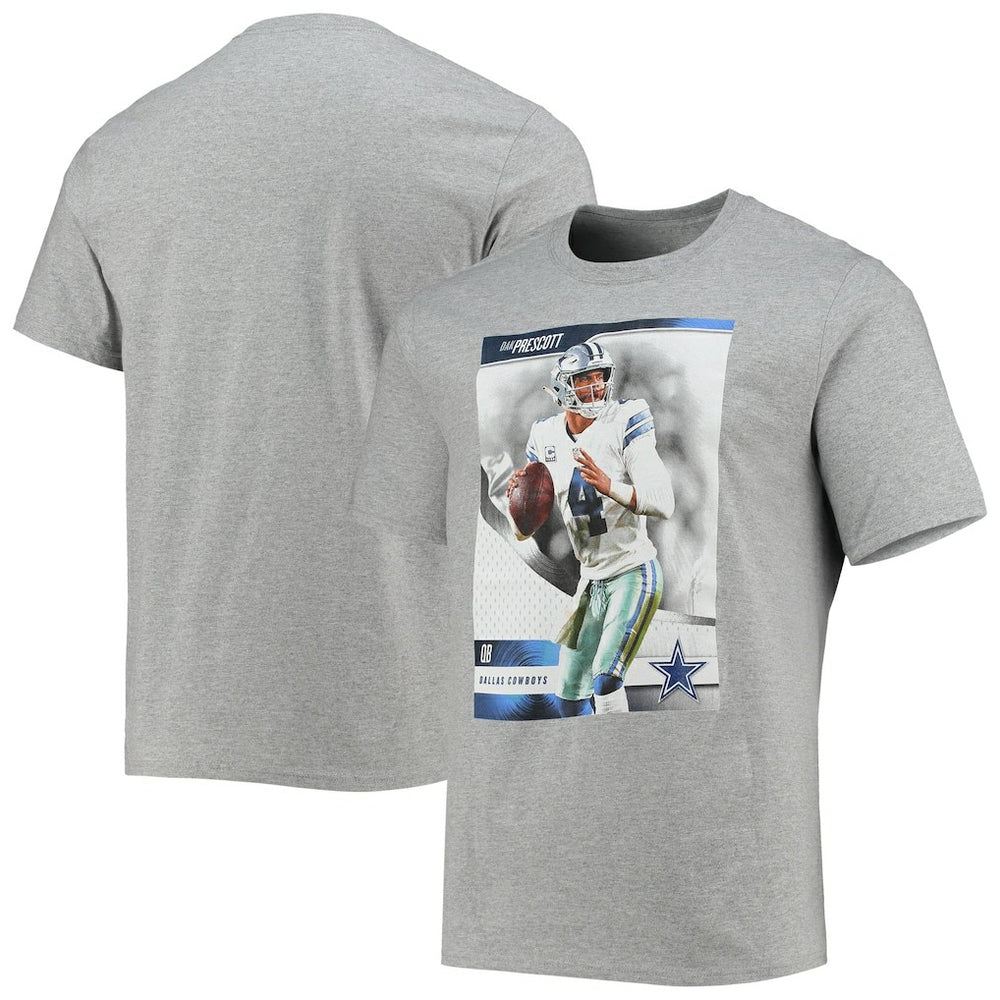 Dak Prescott Dallas Cowboys Name & Number T-Shirt Heathered Gray