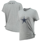 Dallas Cowboys DKNY Sport Women's Ava Tri-Blend T-Shirt Heathered Gray