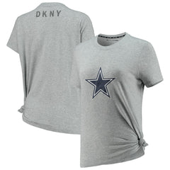 Dallas Cowboys DKNY Sport Women's Ava Tri-Blend T-Shirt Heathered Gray