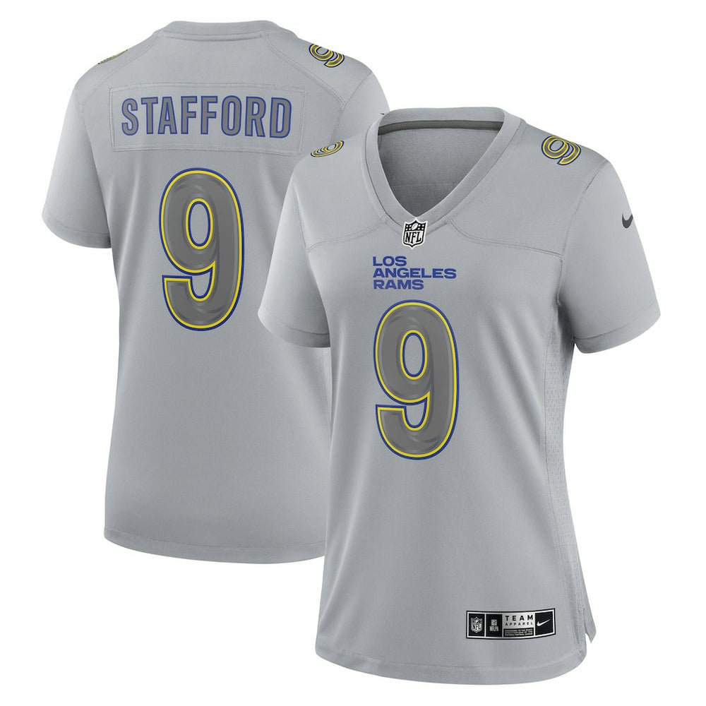 NFL Matthew Stafford Los Angeles Rams Women's Atmosphere Fashion Game Jersey - Gray