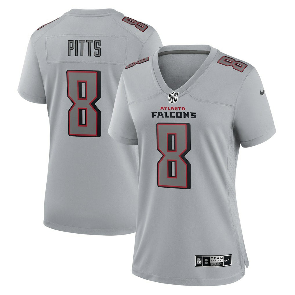NFL Kyle Pitts Atlanta Falcons Women's Atmosphere Fashion Game Jersey - Gray