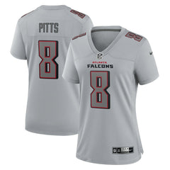 NFL Kyle Pitts Atlanta Falcons Women's Atmosphere Fashion Game Jersey - Gray