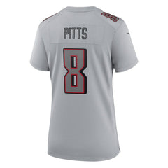 NFL Kyle Pitts Atlanta Falcons Women's Atmosphere Fashion Game Jersey - Gray