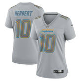 Justin Herbert Los Angeles Chargers Women's Atmosphere Fashion Game Jersey Gray