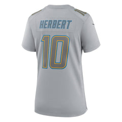 NFL Justin Herbert Los Angeles Chargers Women's Atmosphere Fashion Game Jersey - Gray