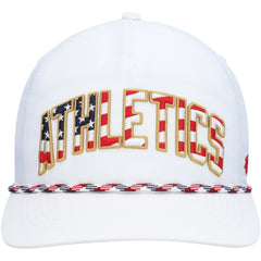 Athletics '47 Flag Flutter Hitch Snapback Hat - White Hats