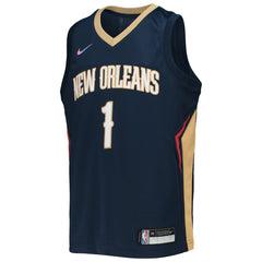 NBA Zion Williamson New Orleans Pelicans Youth 2021/22 Diamond Swingman Jersey - Icon Edition - Navy