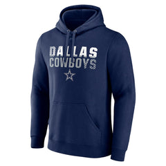 Dallas Cowboys Fade Out Fitted Pullover Hoodie Navy