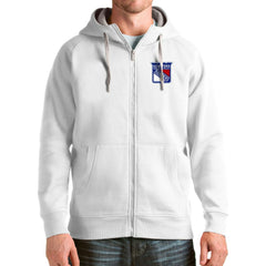 NHL New York Rangers Antigua Logo Victory Full-Zip Hoodie - White
