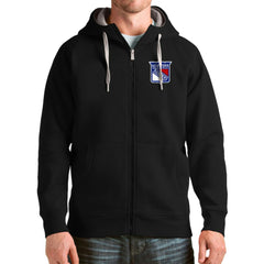 NHL New York Rangers Antigua Logo Victory Full-Zip Hoodie - Black