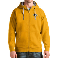 NHL Pittsburgh Penguins Antigua Logo Victory Full-Zip Hoodie - Gold