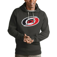 NHL Carolina Hurricanes Antigua Logo Victory Pullover Hoodie - Charcoal