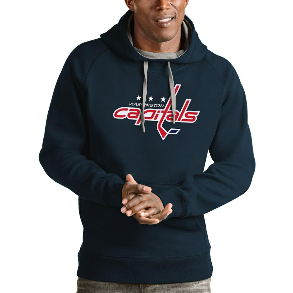 NHL Washington Capitals Antigua Logo Victory Pullover Hoodie - Navy