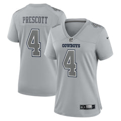 NFL Dak Prescott Dallas Cowboys Women's Atmosphere Fashion Game Jersey - Gray
