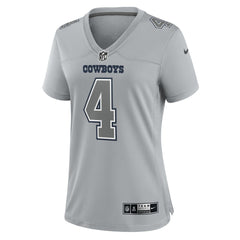 NFL Dak Prescott Dallas Cowboys Women's Atmosphere Fashion Game Jersey - Gray