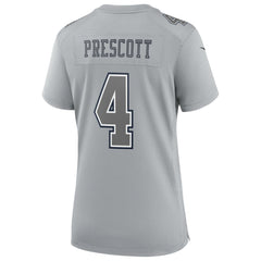 NFL Dak Prescott Dallas Cowboys Women's Atmosphere Fashion Game Jersey - Gray