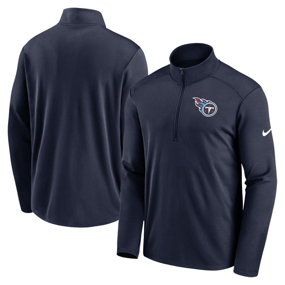 Tennessee Titans Logo Pacer Performance Half-Zip Jacket Navy