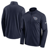 Tennessee Titans Logo Pacer Performance Half-Zip Jacket Navy
