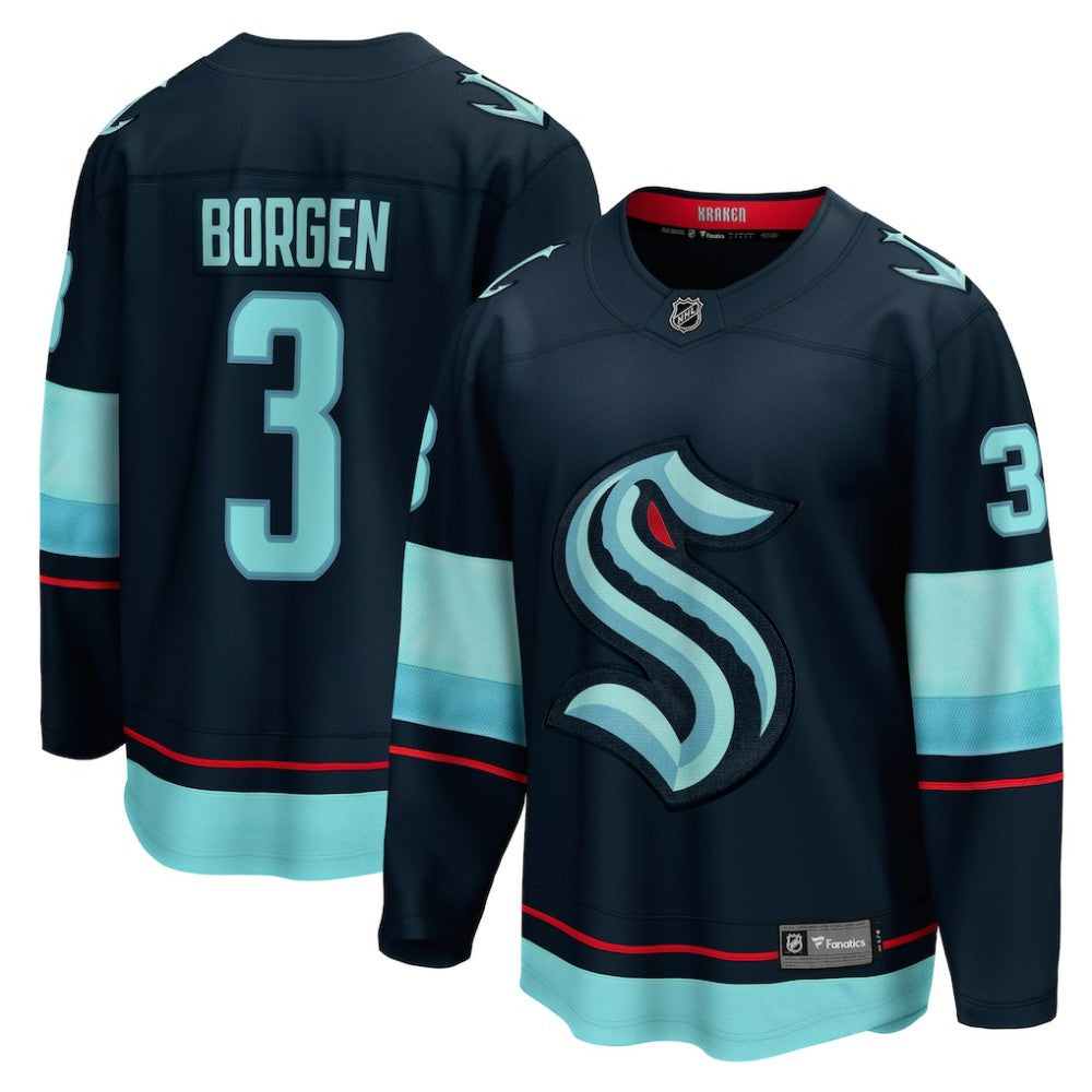 NHL Will Borgen Seattle Kraken Fanatics Home Breakaway Player Jersey - Deep Sea Blue