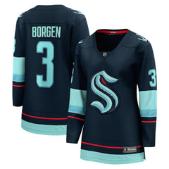 NHL Will Borgen Seattle Kraken Fanatics Women's Home Breakaway Player Jersey - Deep Sea Blue