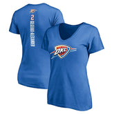 Shai Gilgeous-Alexander Oklahoma City Thunder Women's Playmaker Name & Number V-Neck T-Shirt Blue