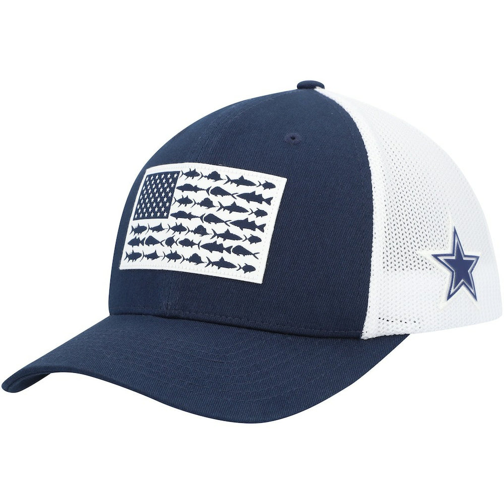 Dallas Cowboys Mesh Fish Flag Flex Hat Navy/White